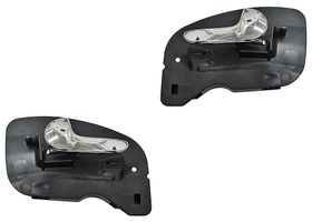 Par De Manijas Puerta Interior Delanteras Negro/Cromo