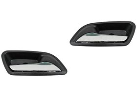 Par De Manijas Puerta Interior Delanteras O Traseras Negro/Cromo