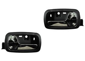 Par De Manijas Puerta Interior Delanteras Negro/Cromo