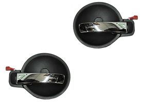 Par De Manijas Puerta Interior Delanteras Gris/Cromo