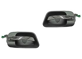 Par De Manijas Puerta Interior Delanteras O Traseras Negro/Cromo