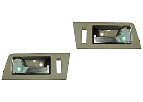 Par De Manijas Puerta Interior Delanteras Gris/Cromo Para Seguro Eléctrico