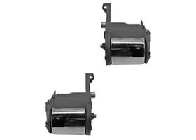 Par De Manijas Puerta Interior Delanteras Gris/Cromo