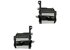 Par De Manijas Puerta Interior Delanteras Negro/Cromo