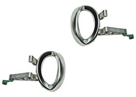 Par De Manijas Puerta Interior Delanteras O Traseras Sin Base Plata