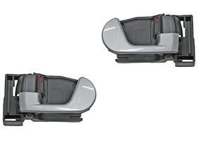 Par De Manijas Puerta Interior Delanteras O Traseras Negro/Plata