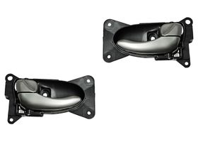 Par De Manijas Puerta Interior Delanteras O Traseras Negro/Plata