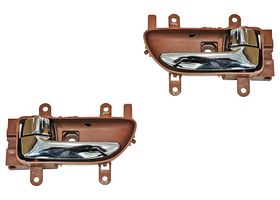 Par De Manijas Puerta Interior Delanteras O Traseras Café/Cromo