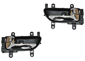 Par De Manijas Puerta Interior Delanteras O Traseras Negro/Cromo