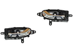 Par De Manijas Puerta Interior Delanteras O Traseras Negro/Cromo