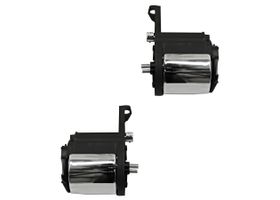 Par De Manijas Puerta Interior Traseras Negro/Cromo