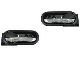 Par De Manijas Puerta Interior Traseras Negro/Cromo