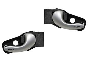 Par De Manijas De Puertas Interiores Delanteras Plateado