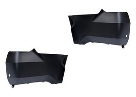 Par De Alerones Defensa Traseras Negro Sin Moldura Con Hoyo Para Sensor