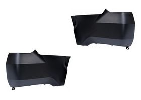 Par De Alerones Defensa Traseras Negro Sin Moldura Sin Hoyo Para Sensor