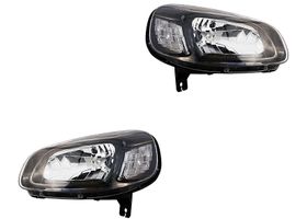 Par De Faros Fondo Negro