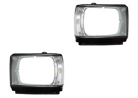 Par De Biseles Para Faro Cuadrado Gris Con Cuarto