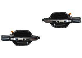 Par De Manijas Puerta Exterior Traseras Negro/Cromo