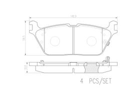 Balatas Bajos Metales Traseras