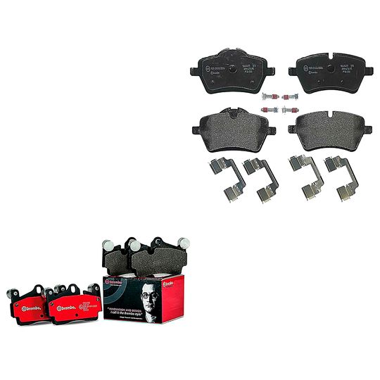 brembo-kit-de-balatas-bajos-metales-delanteras-y-traseras-mini-cooper-2007-2012-cooper-l4-1-6l-0