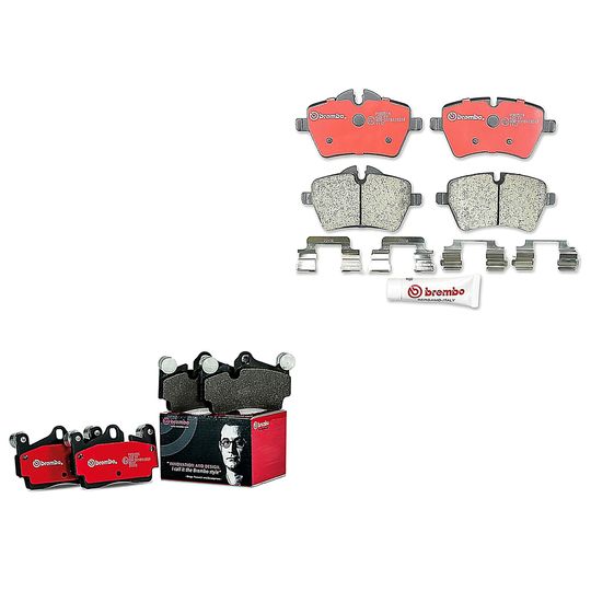 brembo-kit-de-balatas-bajos-metales-delanteras-y-traseras-mini-cooper-2012-2015-cooper-l4-1-6l-0