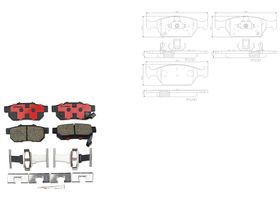 Kit De Balatas Bajos Metales Delanteras y Traseras