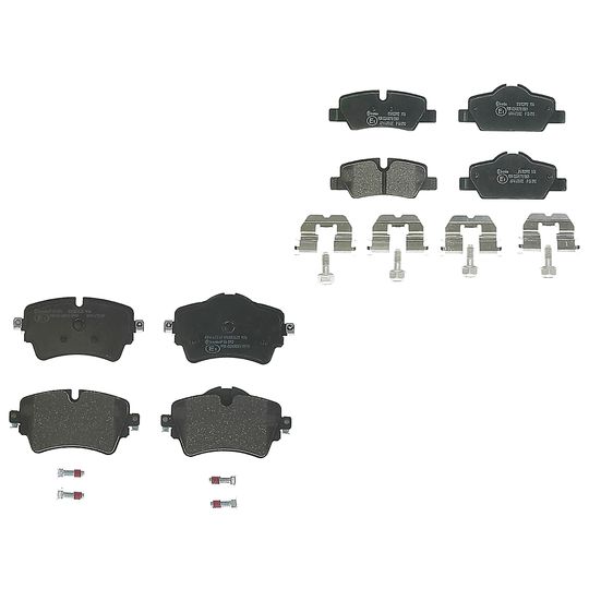 brembo-kit-de-balatas-bajos-metales-delanteras-y-traseras-mini-cooper-2013-2022-cooper-l3-1-5l-0