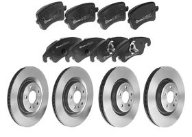 Kit De Balatas Bajos Metales Y 4 Discos Ventilados Delanteros Y Traseros