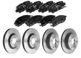 Kit De Balatas Bajos Metales Y 4 Discos Ventilados Delanteros Y Traseros