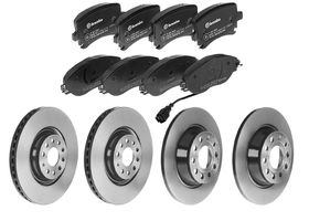 Kit De Balatas Bajos Metales, 2 Discos Ventilados Y 2 Discos Sólidos Delanteros Y Traseros