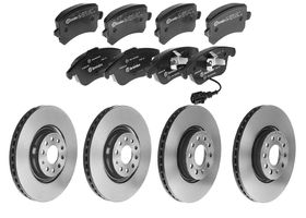 Kit De Balatas Bajos Metales, 2 Discos Ventilados Y 2 Discos Sólidos Delanteros Y Traseros