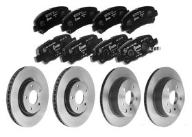 Kit De Balatas Bajos Metales Y 4 Discos Ventilados Delanteros Y Traseros