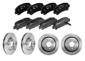 Kit De Balatas Bajos Metales Y 4 Discos Ventilados Delanteros Y Traseros