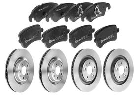 Kit De Balatas Bajos Metales Y 4 Discos Ventilados Delanteros Y Traseros