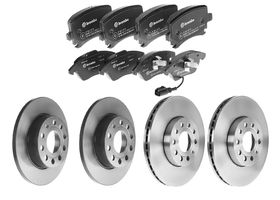 Kit De Balatas Bajos Metales, 2 Discos Ventilados Y 2 Discos Sólidos Delanteros Y Traseros