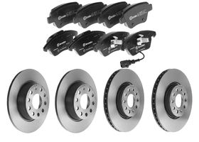 Kit De Balatas Bajos Metales, 2 Discos Ventilados Y 2 Discos Sólidos Delanteros Y Traseros