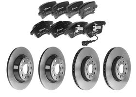 Kit De Balatas Bajos Metales, 2 Discos Ventilados Y 2 Discos Sólidos Delanteros Y Traseros