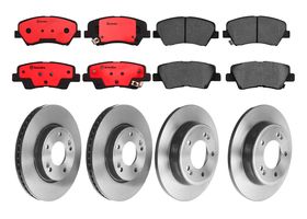 Kit De Balatas Cerámicas, 2 Discos Ventilados Y 2 Discos Sólidos Delanteros Y Traseros