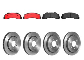 Kit De Balatas Cerámicas Y 4 Discos Ventilados Delanteros Y Traseros