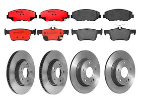 Kit De Balatas Cerámicas, 2 Discos Ventilados Y 2 Discos Sólidos Delanteros Y Traseros