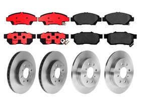 Kit De Balatas Cerámicas, 2 Discos Ventilados Y 2 Discos Sólidos Delanteros Y Traseros