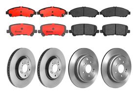 Kit De Balatas Cerámicas, 2 Discos Ventilados Y 2 Discos Sólidos Delanteros Y Traseros