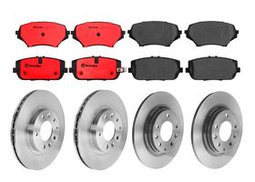 Kit De Balatas Cerámicas, 2 Discos Ventilados Y 2 Discos Sólidos Delanteros Y Traseros