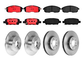 Kit De Balatas Cerámicas, 2 Discos Ventilados Y 2 Discos Sólidos Delanteros Y Traseros