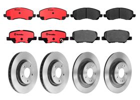 Kit De Balatas Cerámicas, 2 Discos Ventilados Y 2 Discos Sólidos Delanteros Y Traseros