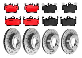 Kit De Balatas Cerámicas Y 4 Discos Ventilados Delanteros Y Traseros