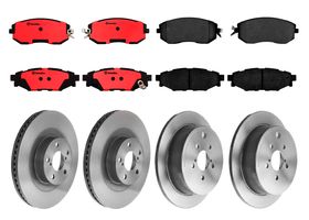Kit De Balatas Cerámicas, 2 Discos Ventilados Y 2 Discos Sólidos Delanteros Y Traseros