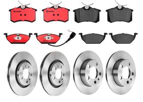 Kit De Balatas Cerámicas, 2 Discos Ventilados Y 2 Discos Sólidos Delanteros Y Traseros