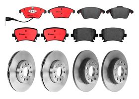Kit De Balatas Cerámicas, 2 Discos Ventilados Y 2 Discos Sólidos Delanteros Y Traseros