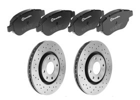 Kit De Balatas Bajos Metales Y 2 Discos Hiperventilados Delanteros